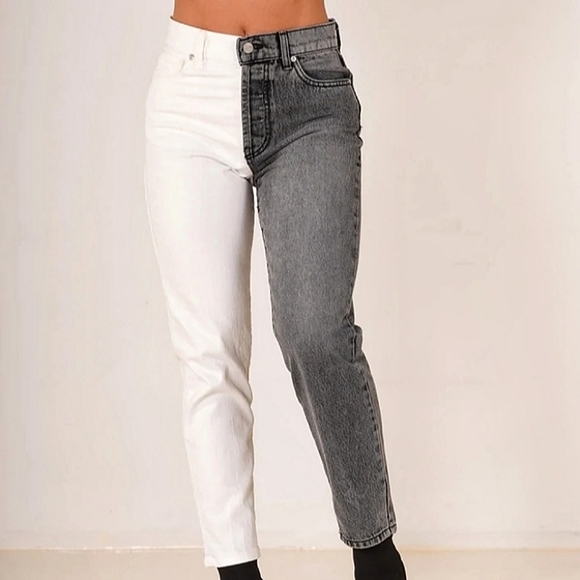 REVICE Denim - ☆ SOLD! ☆ REVICE True Love / Checkmate High Rise Button Fly Two Tone Straight Le